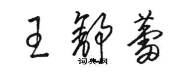 駱恆光王舒蕾草書個性簽名怎么寫