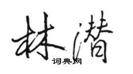 駱恆光林潛行書個性簽名怎么寫