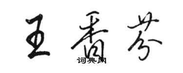 駱恆光王香芬行書個性簽名怎么寫