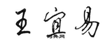 駱恆光王宜易行書個性簽名怎么寫