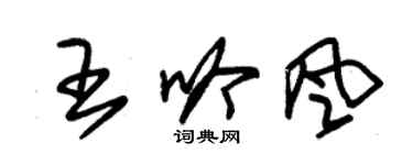 朱錫榮王吟風草書個性簽名怎么寫