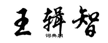 胡問遂王輯智行書個性簽名怎么寫