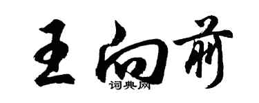 胡問遂王向前行書個性簽名怎么寫