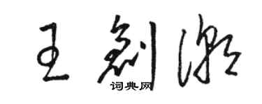 駱恆光王創潮草書個性簽名怎么寫