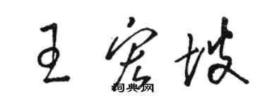 駱恆光王宏坡草書個性簽名怎么寫