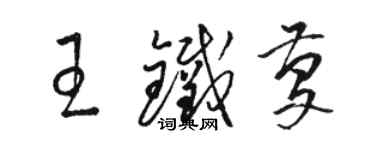 駱恆光王鐵慶草書個性簽名怎么寫