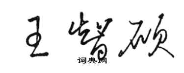 駱恆光王智碩草書個性簽名怎么寫