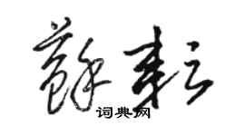 駱恆光蘇耘草書個性簽名怎么寫