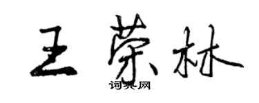 曾慶福王榮林行書個性簽名怎么寫