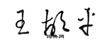 駱恆光王胡平草書個性簽名怎么寫