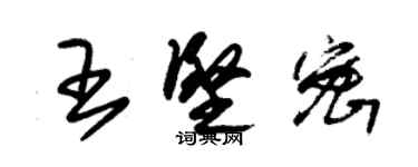 朱錫榮王堅密草書個性簽名怎么寫