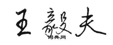 駱恆光王毅夫行書個性簽名怎么寫