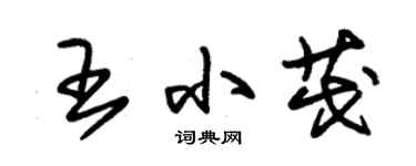 朱錫榮王小茂草書個性簽名怎么寫