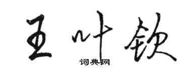 駱恆光王葉欽行書個性簽名怎么寫