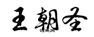 胡問遂王朝聖行書個性簽名怎么寫