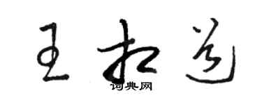 駱恆光王相道草書個性簽名怎么寫