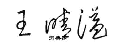 駱恆光王晴溢草書個性簽名怎么寫