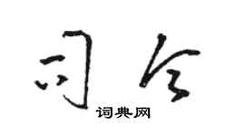 駱恆光司令草書個性簽名怎么寫