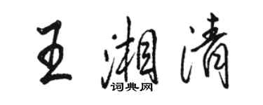 駱恆光王湘清行書個性簽名怎么寫