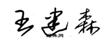 朱錫榮王建森草書個性簽名怎么寫