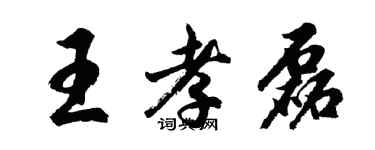 胡問遂王孝磊行書個性簽名怎么寫