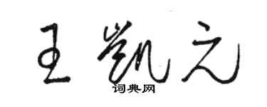 駱恆光王凱元草書個性簽名怎么寫