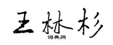 曾慶福王林杉行書個性簽名怎么寫