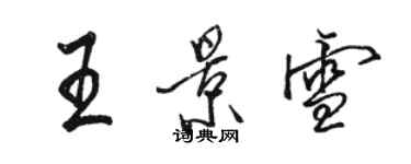 駱恆光王景雪行書個性簽名怎么寫