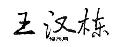 曾慶福王漢棟行書個性簽名怎么寫