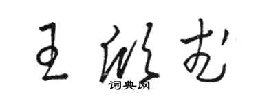 駱恆光王欣武草書個性簽名怎么寫