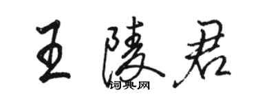 駱恆光王陵君行書個性簽名怎么寫