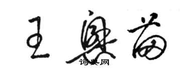 駱恆光王興苗草書個性簽名怎么寫