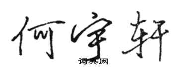 駱恆光何宇軒行書個性簽名怎么寫