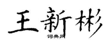 丁謙王新彬楷書個性簽名怎么寫
