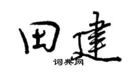 曾慶福田建行書個性簽名怎么寫