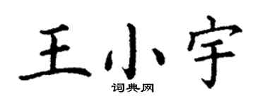 丁謙王小宇楷書個性簽名怎么寫