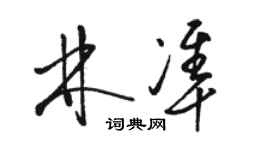 駱恆光林準草書個性簽名怎么寫