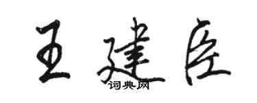 駱恆光王建臣行書個性簽名怎么寫