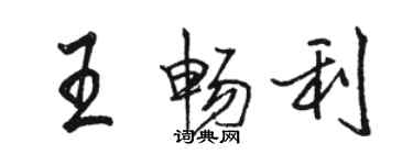 駱恆光王暢利行書個性簽名怎么寫