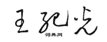 駱恆光王紀光草書個性簽名怎么寫