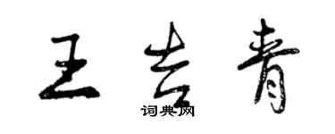 曾慶福王吉青行書個性簽名怎么寫