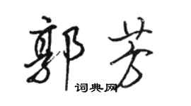 駱恆光郭芳行書個性簽名怎么寫