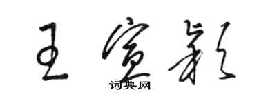 駱恆光王宣穎草書個性簽名怎么寫