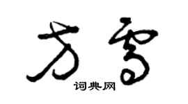 曾慶福方雪草書個性簽名怎么寫