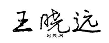 曾慶福王曉遠行書個性簽名怎么寫