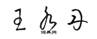 駱恆光王水丹草書個性簽名怎么寫