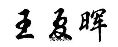 胡問遂王夏暉行書個性簽名怎么寫