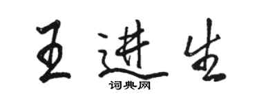 駱恆光王進生行書個性簽名怎么寫