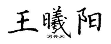 丁謙王曦陽楷書個性簽名怎么寫