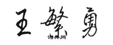 駱恆光王繁勇行書個性簽名怎么寫